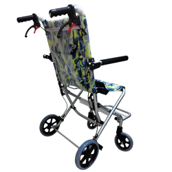 eOnekart Aluminum Transit Wheelchair With Travelling Carry Bag | Ultra Lightweight Compact Foldable Portable | Flip Up Armrest & Footrest | Attendant Propelled With Brake for Adult, Elderly & Children