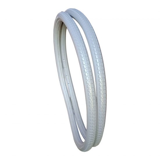  eOnekart Replacement Wheelchair Puncture Proof Solid PU Rear Wheel Tires 24 Inch (24×13/8) Grey (Pack Of 2)