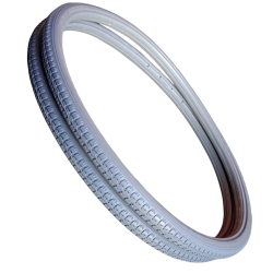  eOnekart Replacement Wheelchair Puncture Proof Solid PU Rear Wheel Tires 24 Inch (24×13/8) Grey (Pack Of 2)