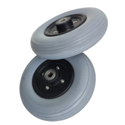 eOnekart 8 Inch (200×50) Front Caster Wheel for Electric Wheelchair With Bearing (Pack of 2) - Grey