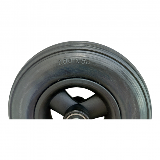 eOnekart Premium Imported 8 Inch (200×50) Front Caster Wheel for Electric Wheelchair With Bearing (Pack of 2) - Black