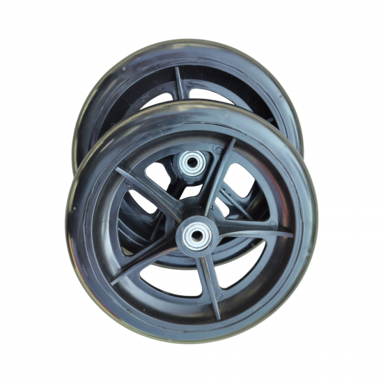 eOnekart 8 Inch Front Caster Solid PU Wheel Replacement for Wheelchair With Bearing (Pack of 2)