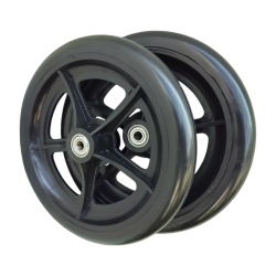 eOnekart 8 Inch Front Caster Solid PU Wheel Replacement for Wheelchair With Bearing (Pack of 2)