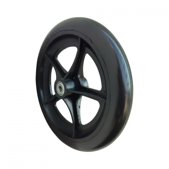 eOnekart 8 Inch Front Caster Solid PU Wheel Replacement for Wheelchair With Bearing (Pack of 2)