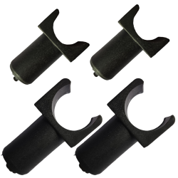 eOnekart Black Nylon Seat Rail Glide for Fixed Arm Wheelchair | 1/2" and 3/4" (2 Large 2 Small)