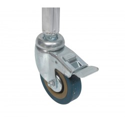 eOnekart Portable Height Adjustable Folding Commode Chair With Wheel & Commode Pot | Shower Transport Chair | Padded Toilet Seat | Arm Rests | Chrome Plated Steel | Rear Wheel Lock