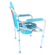 eOnekart Karma Aqua-2 Bedside Commode Chair for Adult Patient for Home Hospitals Clinics I Weight Capacity Upto 120kg I Height Adjustable I Foldable Toilet Seat - Blue