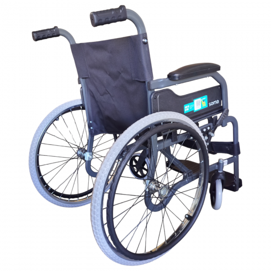 eOnekart Karma Champion 200 Lightweight Foldable Wheelchair WithbSpoke Rear Wheels & Tipper Lever | Self-Propelled | Carbon Steel Frame | Upto 100 Kg | Comfortable and 2X Durable