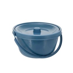 eOnekart Removable Plastic Round Commode Pot Bucket with Lid for Wheelchair | Toilet Chair | Bathroom Chair | Commode Stool | Bedside Commode Compatible With All Chair & Stool