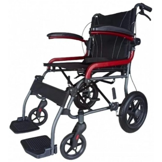 eOnekart Karma Ryder 6 MWC-AR FR-F12 Lightweight Folding Wheelchair for Easy Compact Mobility | MS Frame | Flip Up Arm Rest & Footrest | Ergonomic Comfortable Seating | Attendant Brake