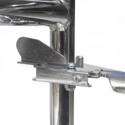 eOnekart Rolling Commode Chair U-Cut Seat with Removable Pot | Chrome Steel Frame | Lightweight Portable Durable Wheelchair | Flip Down Armrest | Detachable Legrest | 5'' Castor Wheels Rear With Brake