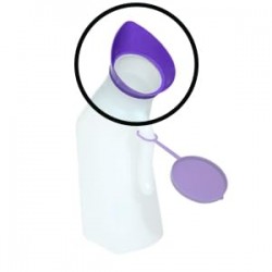 eOnekart Unisex Urine Pot 2 IN 1 for Male & Female | Portable Comfortable & Hygienic - 1000ml | Urine Collector for Bed Patients | Pee Funnel Urinal Bottle (Pack of 2)