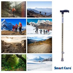eOnekart Smartcare Walking Stick - SS930 Height Adjustable Strong Durable Anti-Slip Lightweight Walking Cane | Hand Stick for Old People & Adults Men & Women for Balancing Mobility Aid T Handle