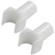 eOnekart White Nylon Seat Rail Glide for Fixed Arm Wheelchair | 3/4" (2 Large)